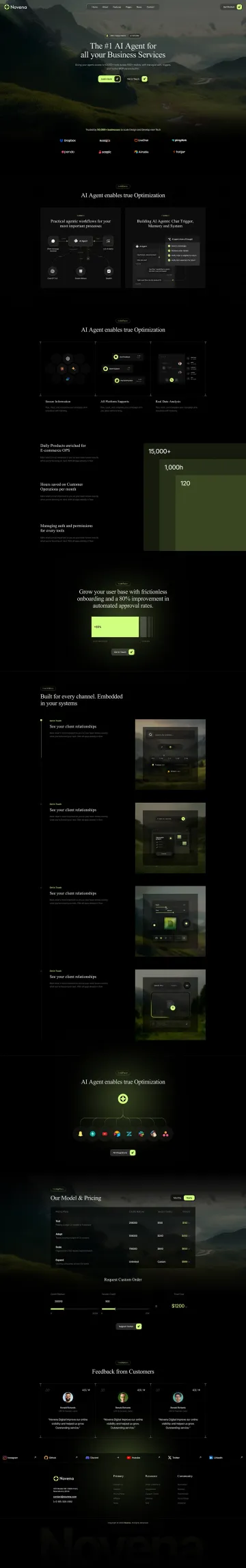 AI Agent landing page