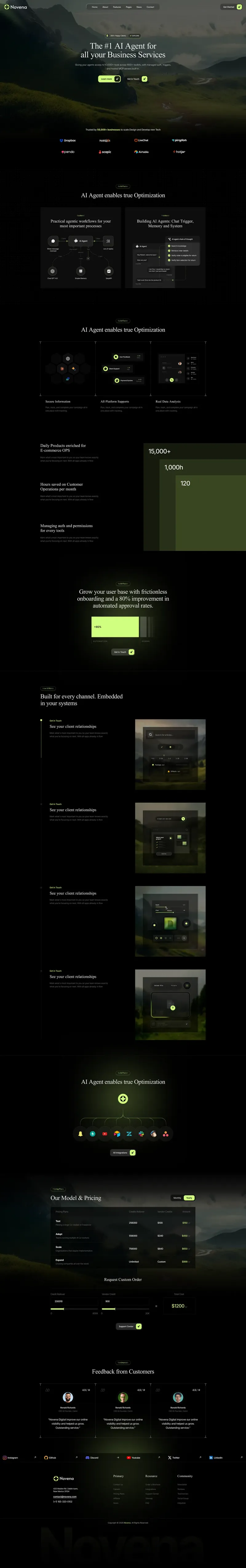 AI Agent Landing Page